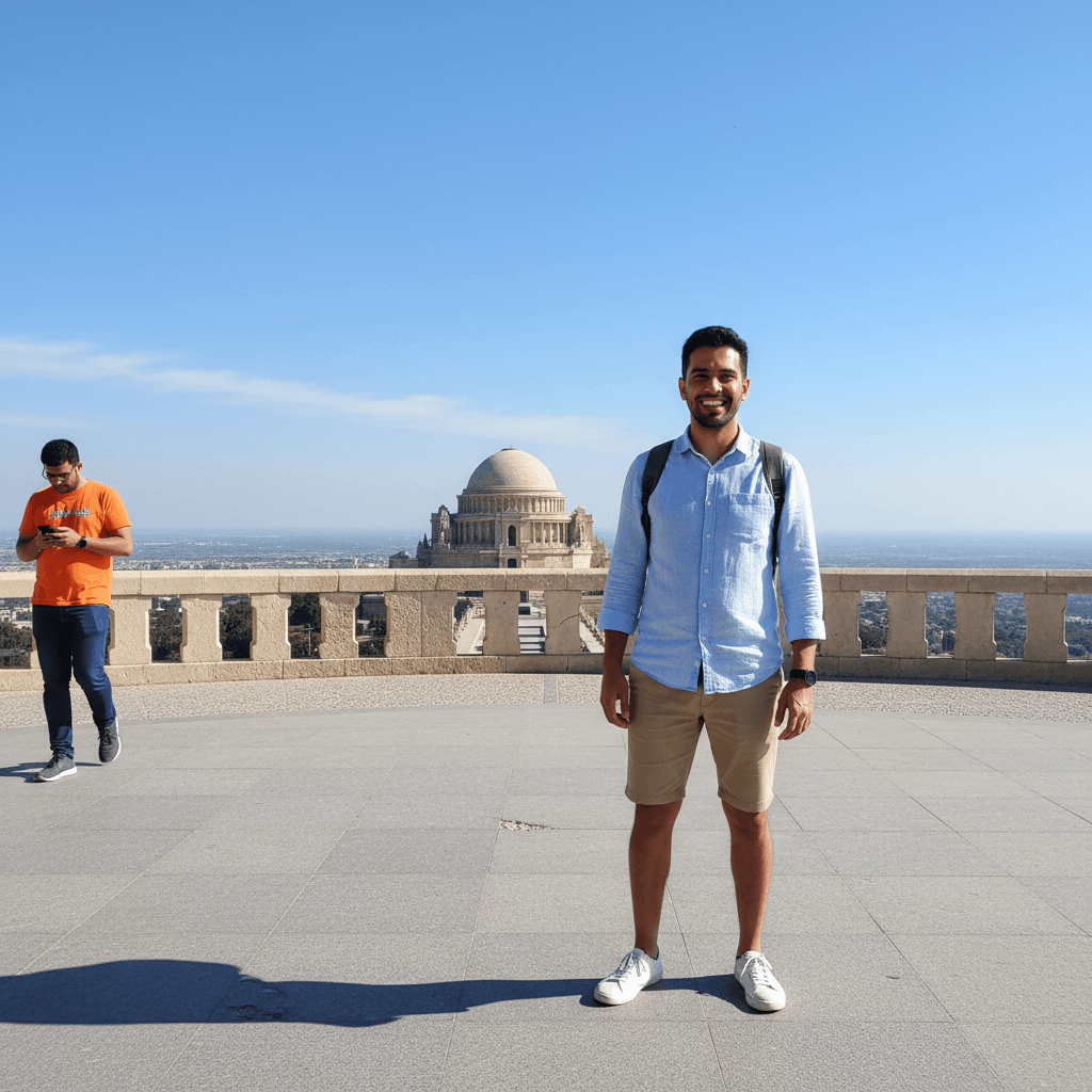 Photo with unwanted object — before removal