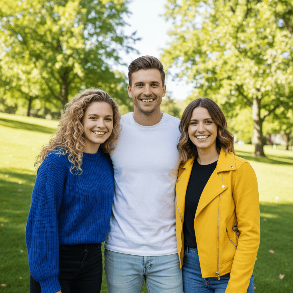 Photo with people — before removal