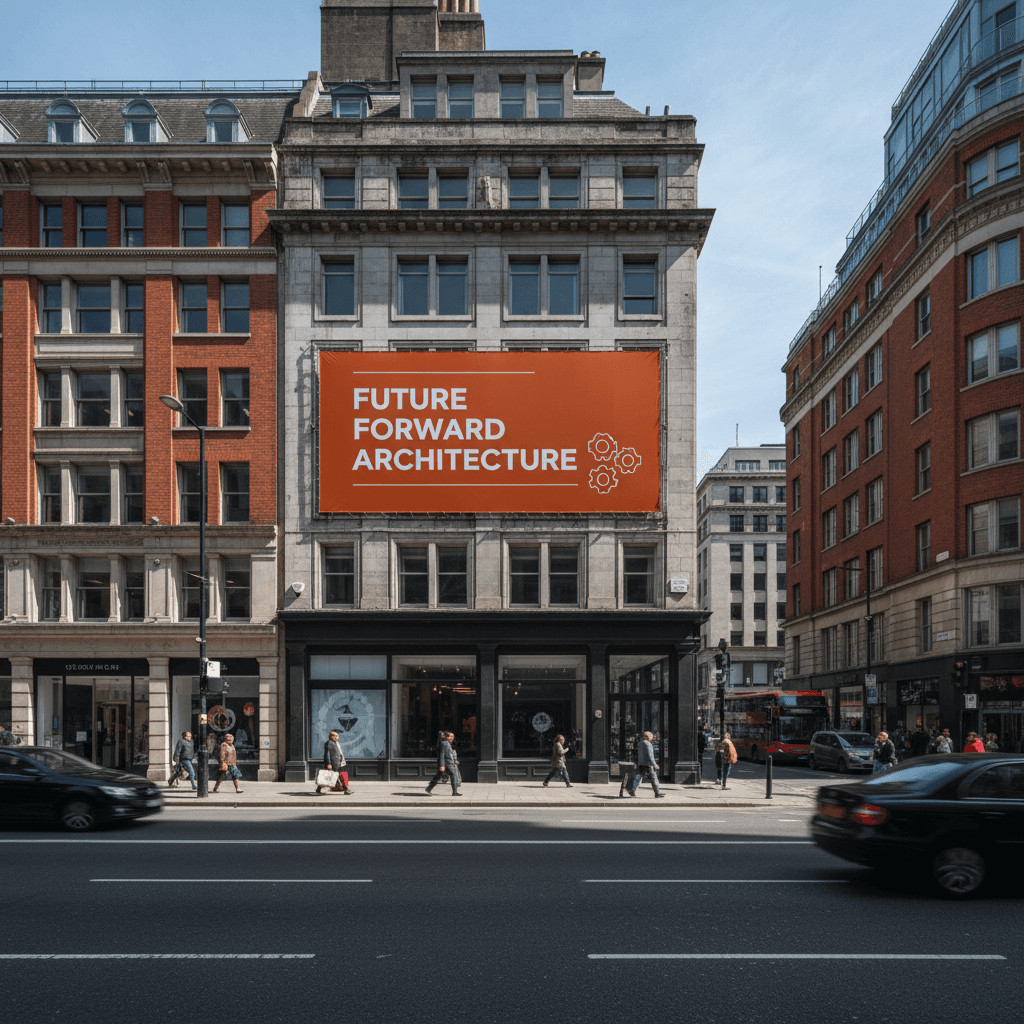 Remove billboard text from outdoor ads before